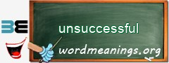 WordMeaning blackboard for unsuccessful